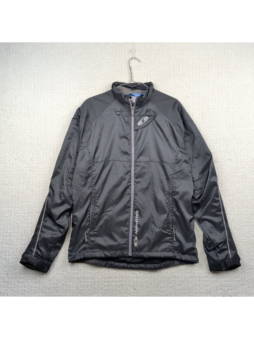 Y2K Salomon Clima Wind Men's Size L Ultralight Windrunner Running Jacket Black